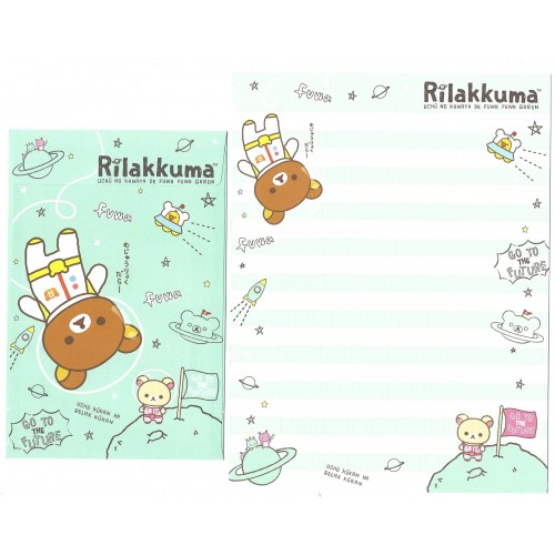 Kit 4 Conjuntos de Papel de Carta Rilakkuma Cosmic - San-X