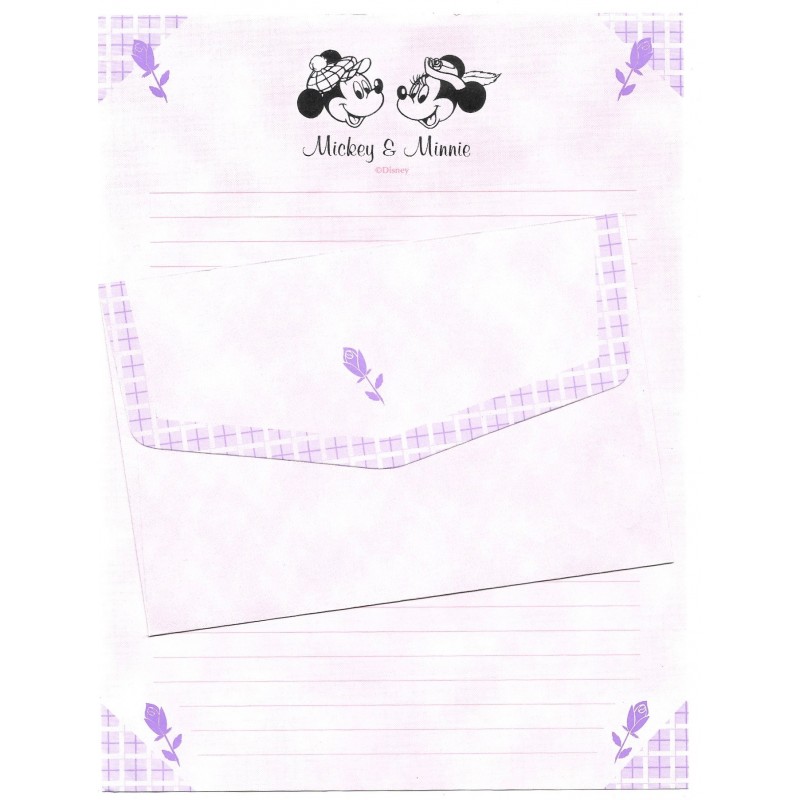 Conjunto de Papel de Carta Vintage RS Disney Mickey & Minnie