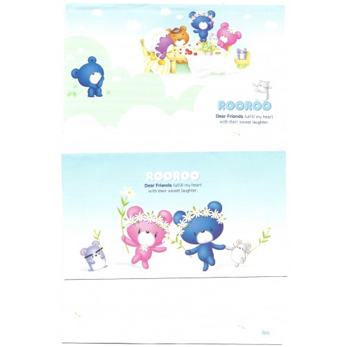 Conjunto de Papel de Carta Importado ROOROO Bear Ibis