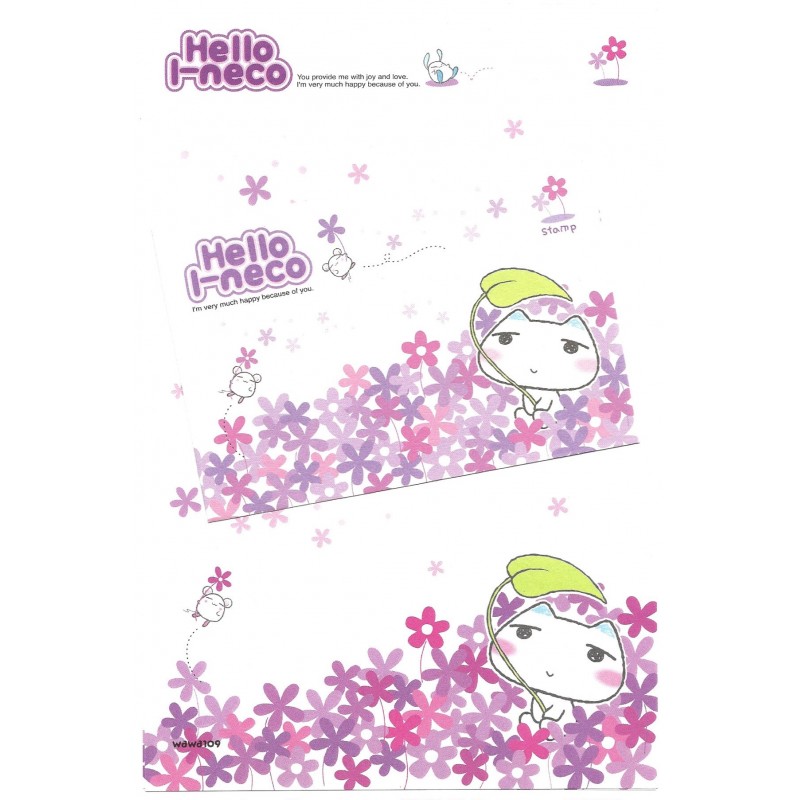 Conjunto de Papel de Carta Importado Hello I-neco 1