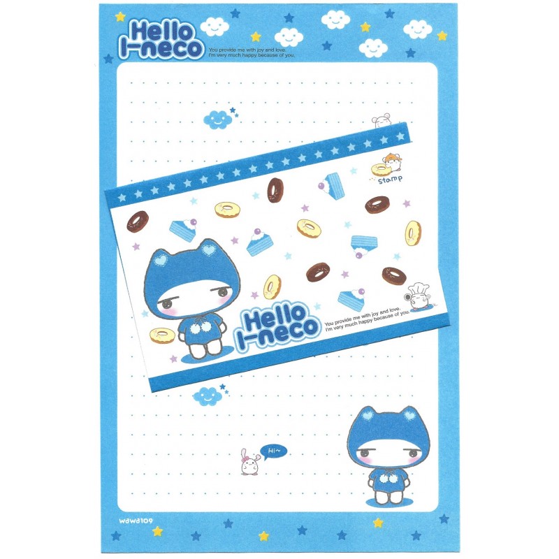 Conjunto de Papel de Carta Importado Hello I-neco 6