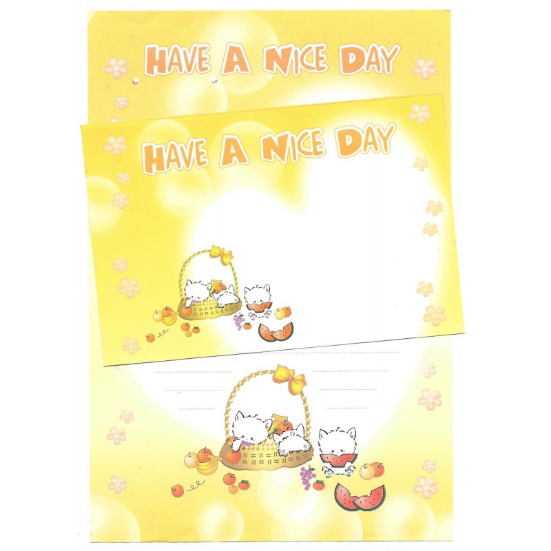 Conjunto de Papel de Carta Importado Have a Nice Day