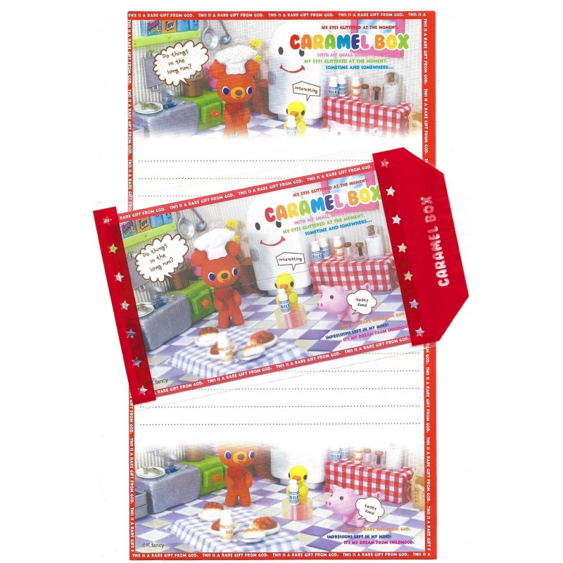 Conjunto de Papel de Carta Importado Caramel Box