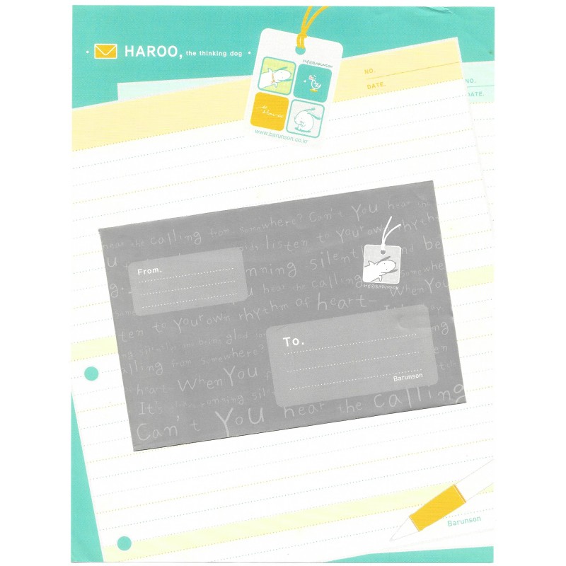 Conjunto de Papel de Carta Importado Haroo CVD Barunson