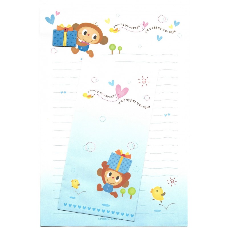 Conjunto de Papel de Carta Importado Monkey SPRING