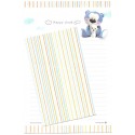 Conjunto de Papel de Carta Importado Blue Bear Happy Cloud