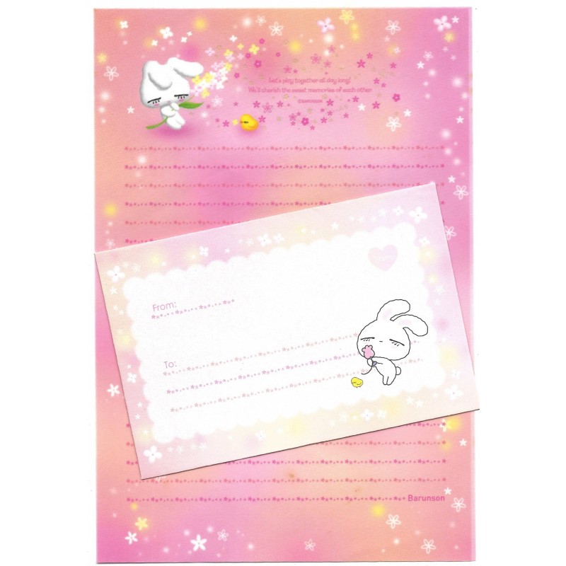 Conjunto de Papel de Carta Importado Sleeping Co. ROSA Barunson