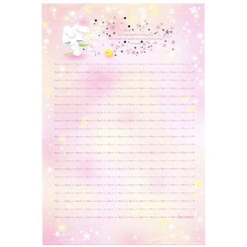 Conjunto de Papel de Carta Importado Sleeping Co. ROSA Barunson