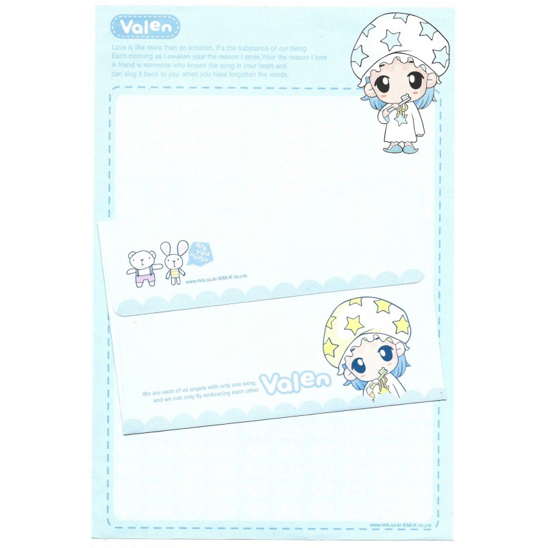 Conjunto de Papel de Carta Importado Valen Happy CAZ MrK