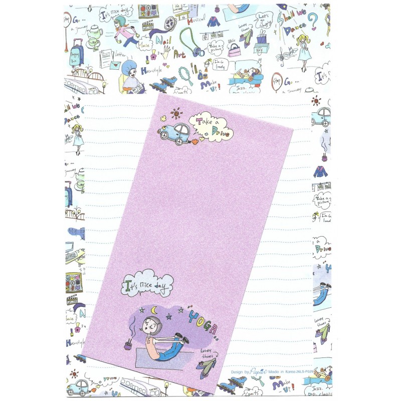 Conjunto de Papel de Carta Importado YOGA Papier