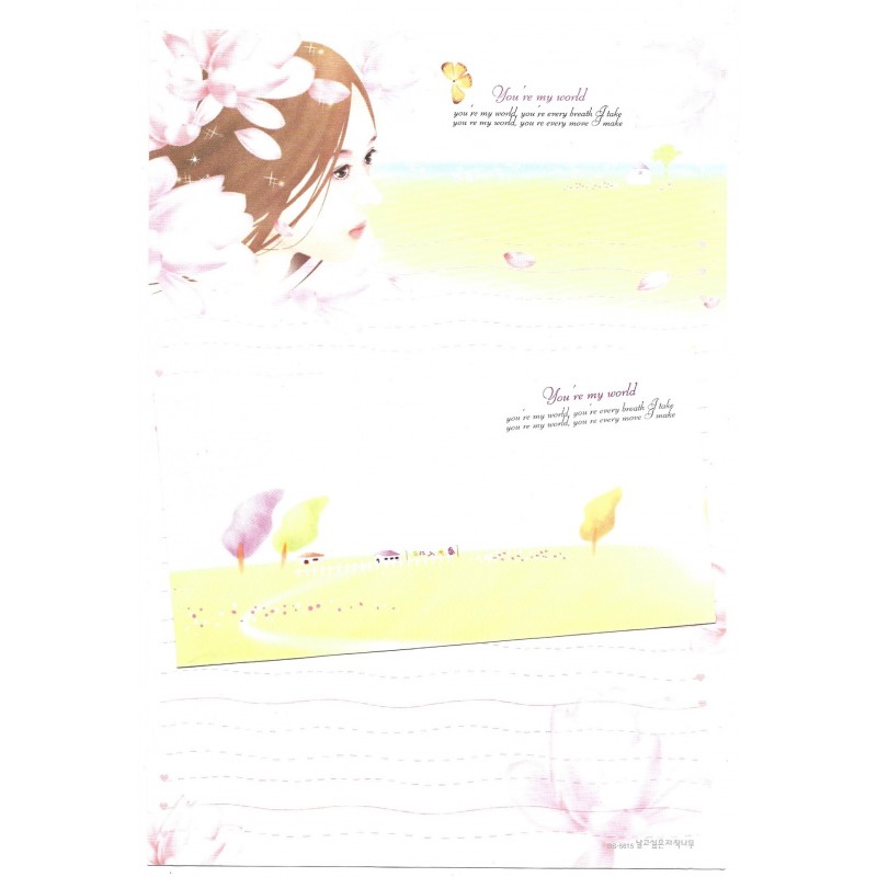 Conjunto de Papel de Carta Importado My World - BS