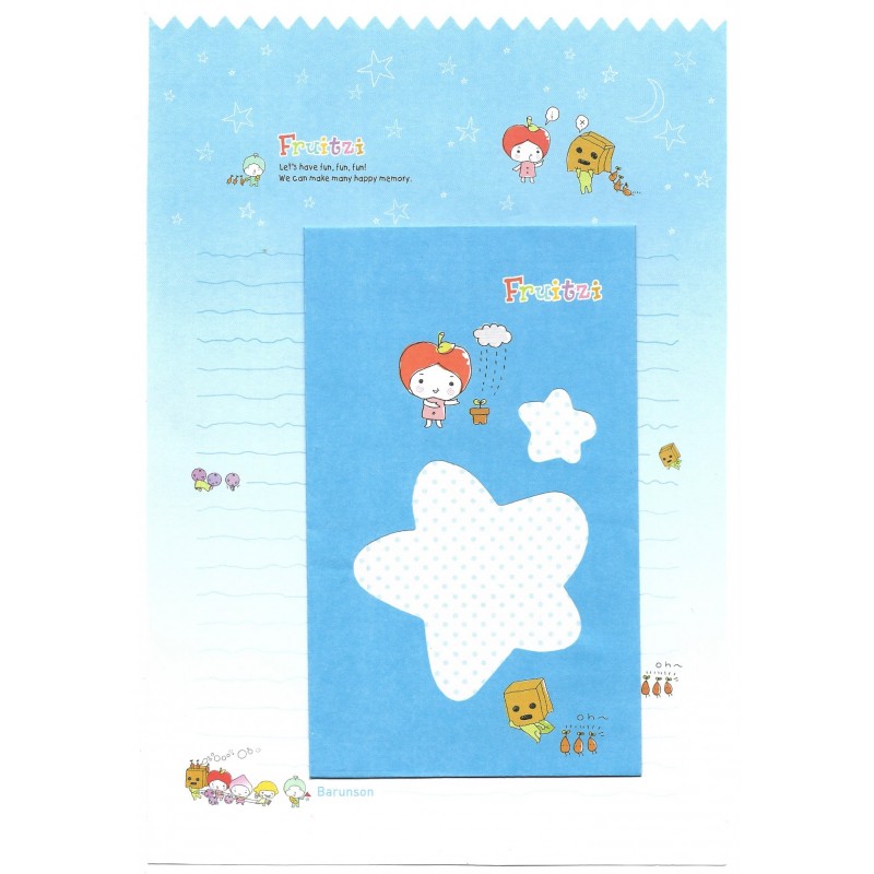 Conjunto de Papel de Carta Importado Fruitzi CRS Star Barunson