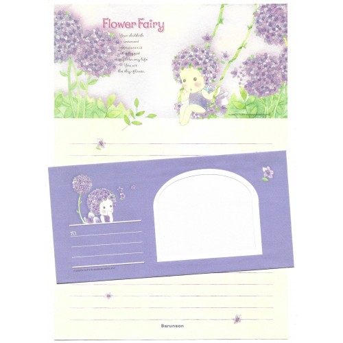 Conjunto de Papel de Carta Importado Flower Fairy Barunson