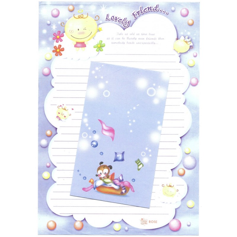 Conjunto de Papel de Carta Importado Lovely Friend