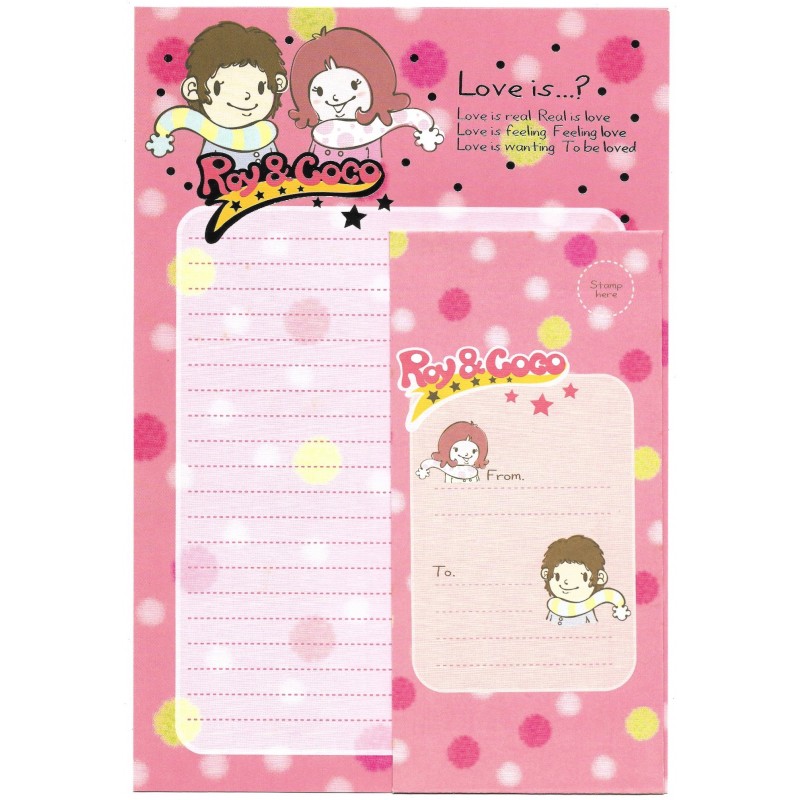 Conjunto de Papel de Carta Importado Roy And Coco CRS Yellow Bus