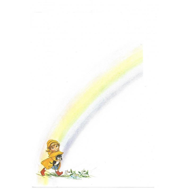 Papel de Carta Antigo Cromocart Little Rainbows 1