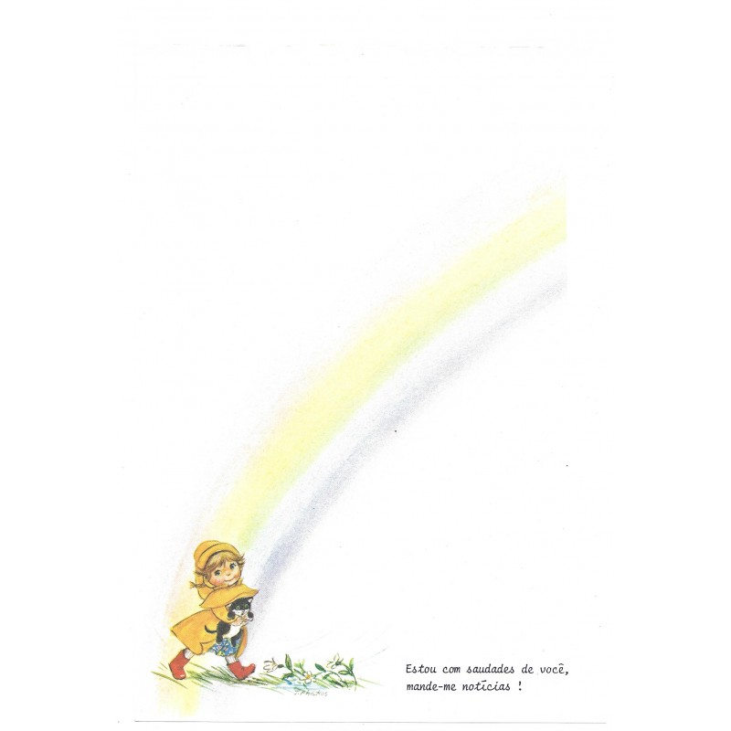 Papel de Carta Antigo Cromocart Little Rainbows 2