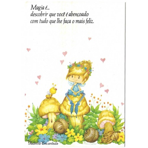 Papel de Carta Antigo M Fadinha Encantada (CAM)