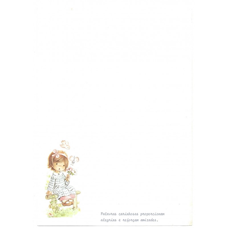 Papel de Carta Antigo Cromocart Constanza 6 COM FRASE