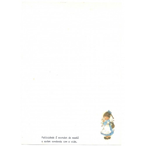 Papel de Carta Antigo Cromocart Menininhas 3 COM FRASE