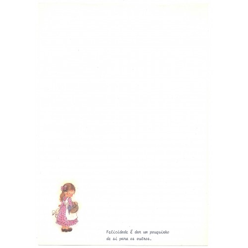 Papel de Carta Antigo Cromocart Menininhas 9.1 COM FRASE