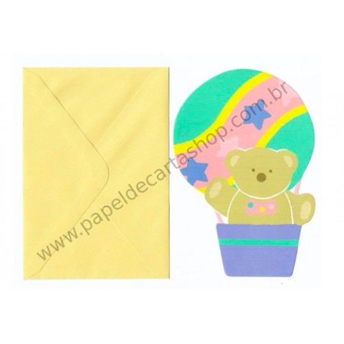 Ano 1986. Conjunto de Papel de Carta Bear Tin Balloon P Vintage Sanrio