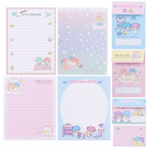 Ano 2019. Kit 3 Conjuntos de Papel de Carta Little Twin Stars Sanrio