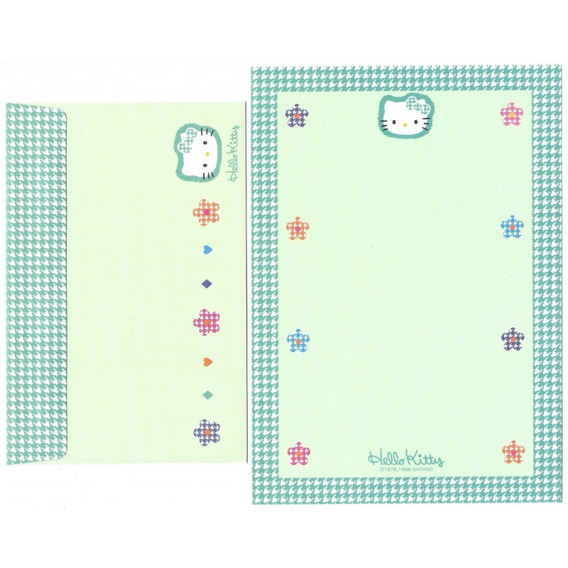 Ano 1996. Kit 4 Conjuntos de Papel de Carta Hello Kitty Perky Sanrio