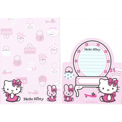 Ano 2006. Kit 4 Papéis de Carta Hello Kitty & Rabbit Sanrio