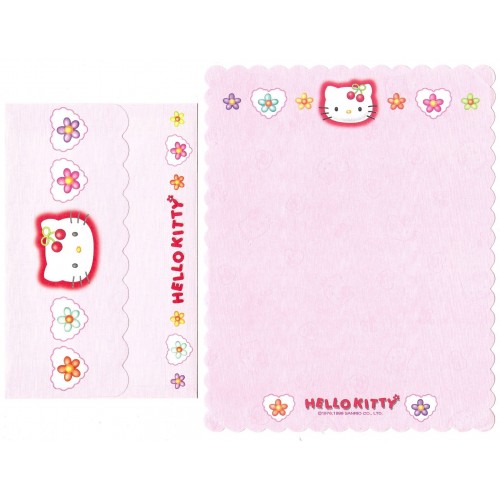 Ano 1999. Conjunto de Papel de Carta Hello Kitty Cherry 2 Sanrio
