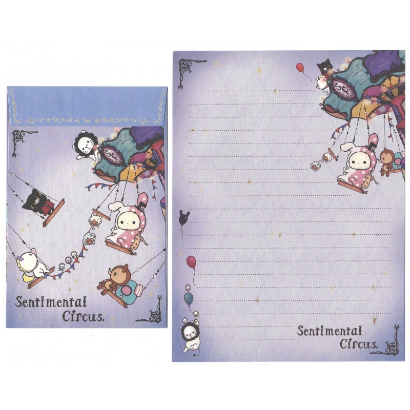 Conjunto de Papel de Carta Importado Sentimental Circus CLL SanX Japan