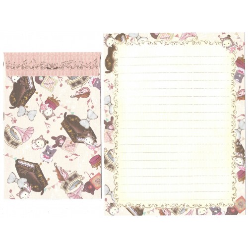 Kit 4 Conjuntos de Papel de Carta Sentimental Circus MUSIC SanX