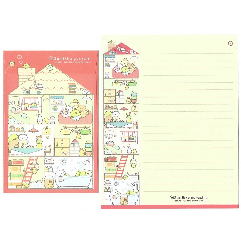 Conjunto de Papel de Carta Sumikko Gurashi 10 SAN-X