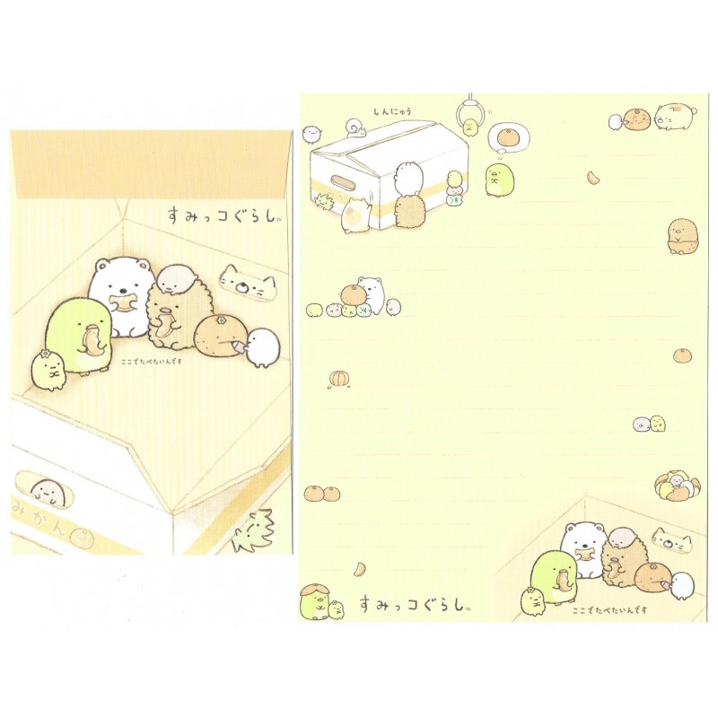 Conjunto de Papel de Carta Sumikko Gurashi 14 SAN-X