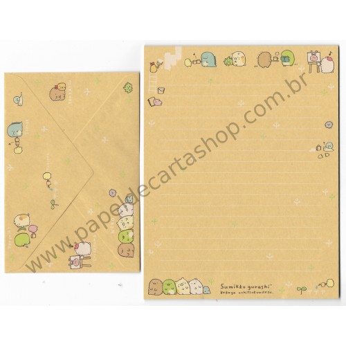 Kit 2 Conjuntos de Papel de Carta Sumikko Gurashi 1 SAN-X