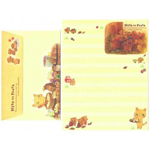 Conjunto de Papel de Carta Importado Neko no Panya 1 San-X