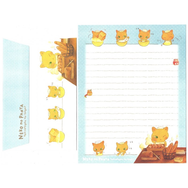 Conjunto de Papel de Carta Importado Neko no Panya 6 San-X