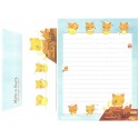 Conjunto de Papel de Carta Importado Neko no Panya 6 San-X