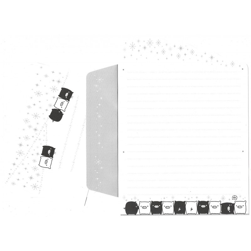 Conjunto de Papel de Carta Monokuro Boo DC2 SAN-X