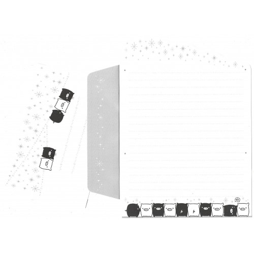 Conjunto de Papel de Carta Monokuro Boo DC2 SAN-X