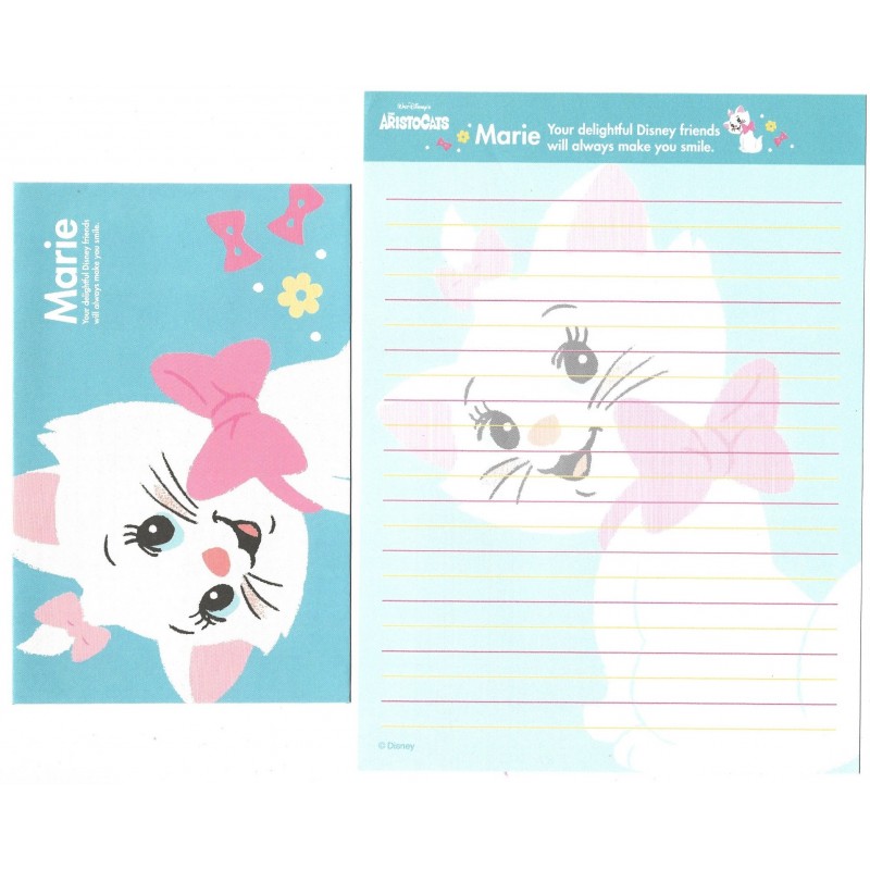 Kit 2 Conjuntos de Papéis de Carta The Aristocats Marie Disney