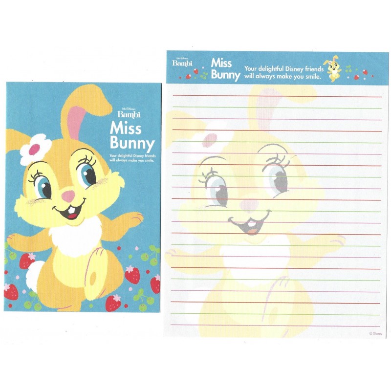 Conjunto de Papel de Carta Disney Bambi Miss Bunny D1