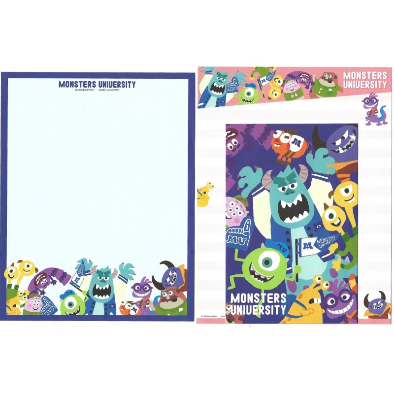 Kit 2 Conjuntos de Papéis de Carta Disney/Pixar Monsters University 3