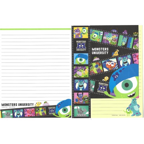 Kit 2 Conjuntos de Papéis de Carta Disney/Pixar Monsters University 3