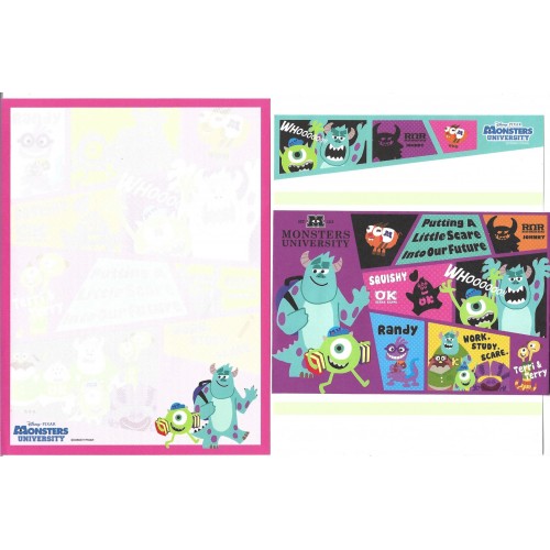 Kit 2 Conjuntos de Papéis de Carta Disney/Pixar Monsters University 6