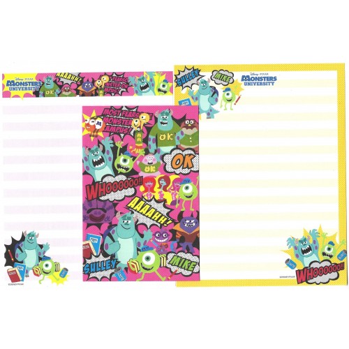 Kit 2 Conjuntos de Papéis de Carta Disney/Pixar Monsters University 7