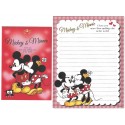 Conjunto de Papel de Carta Disney Mickey & Minnie I Love You