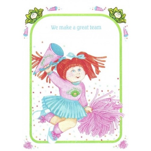 Ano 1983. Notecard Importado Cabbage Patch Kids A Great Team