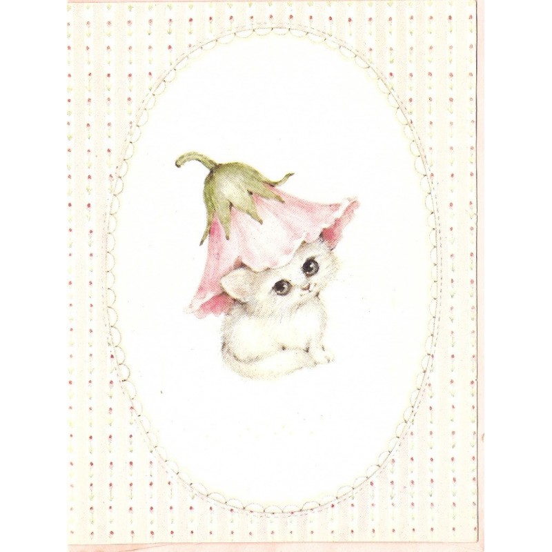 Notelette Antigo Gatinho Hallmark Crown