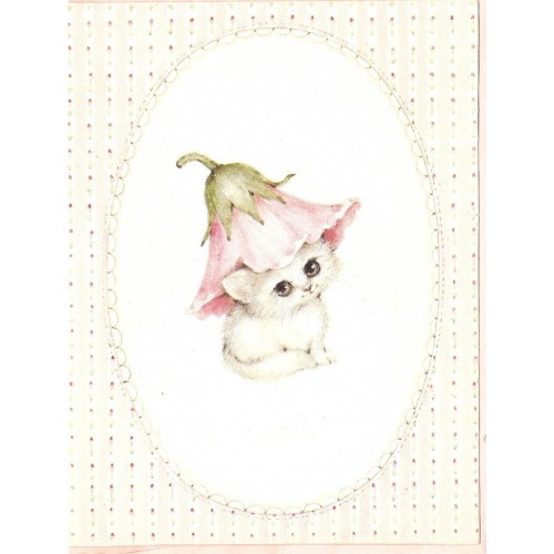 Notelette Antigo Gatinho Hallmark Crown